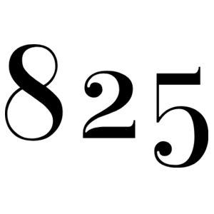 Mens White 825 T shirt Design