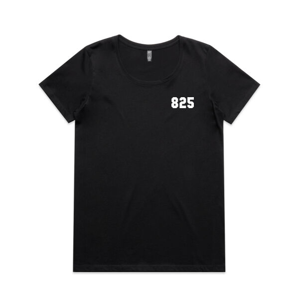 Womens Black 825 T shirt Thumbnail